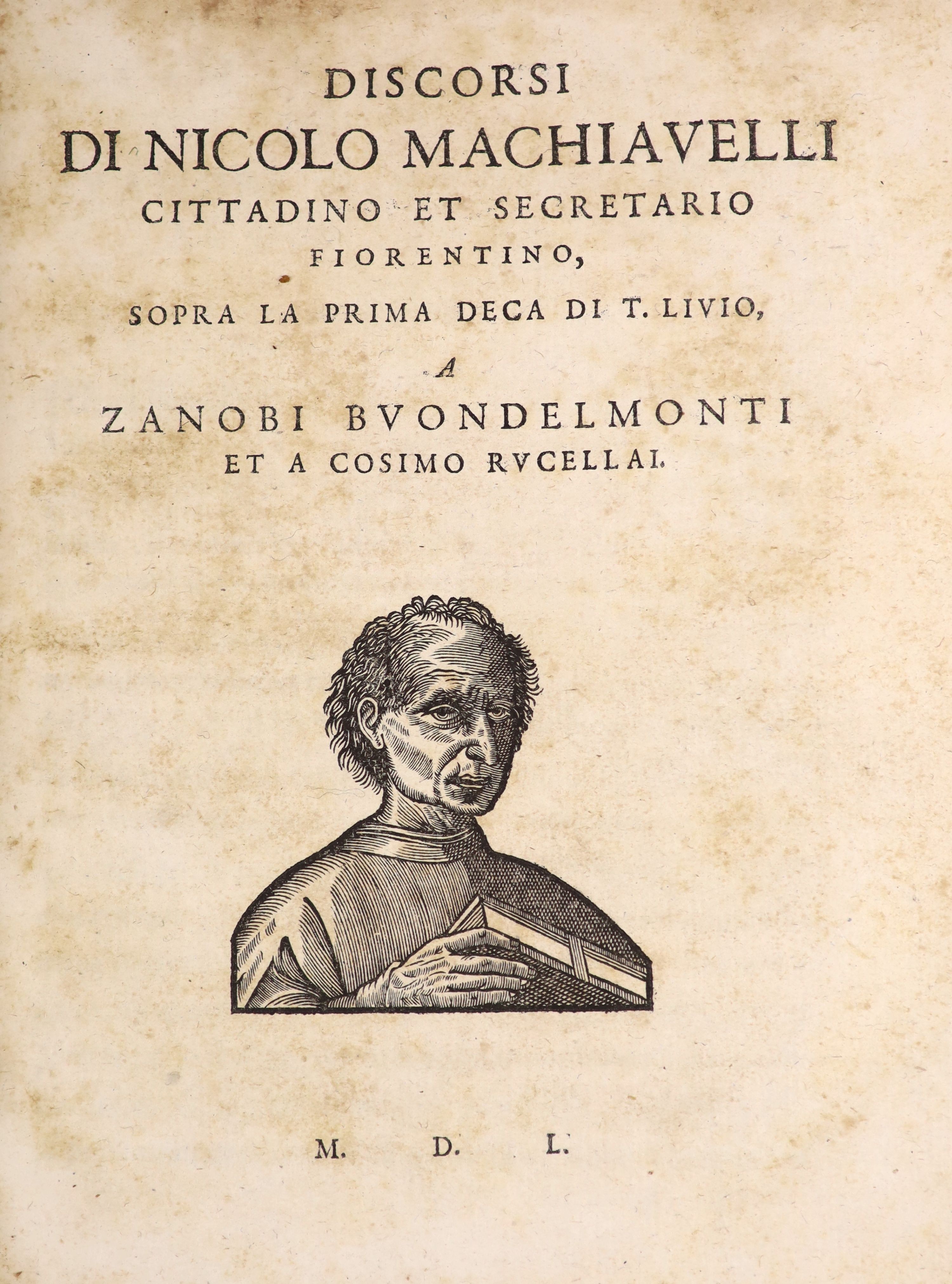 Machiavelli, Nicolo. Tutte le Opere. Divise in V.Parti ...